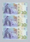 10 Lari 2019 Republic Of Georgia Tiflis Georgian Uncut Sheet Of Three Aa