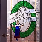 Stained Glass Door  Vintage Solid Wood White cherry Art Decor Dinning  Kitchen