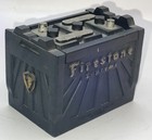Vtg 1930   s Firestone Supreme 6-bolt Auto Car Battery 3 5    Black Rubber Promo Box