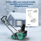 Wireless 2x20v Electric Snow Blower Dual Led Lights Battery Powered Snow Thrower