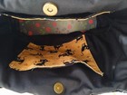 Handmade Tote Bag With Cat Pattern Beige X Black