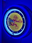 Reddy Kilowatt Sparky Electrician Electric Company Neon Style Led Clock Sign