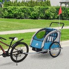 Elite Aosom Double Baby Bike Trailer Child Bicycle Kids 3 Colors