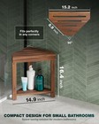 Bluewest Shower Foot Stool For Shaving Legs Acacia Wood Bathroom Foot Rest