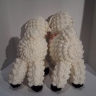 Two Amigurumi Crocheted Lamb sheep Handmade Knitting Plush Toy Animal Stuffed