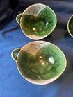 Lot Of 4 Vintage Signed Oribe Tea Ceremony Pouring Bowl Cup Vessel Shino