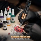 Wireless Tattoo Kit Complete Rotary Pen Machine 1600mah Power Adjustable Stroke