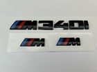 Bmw M340i Badge And 2x M Wing Badges In Gloss Black  Free Alcohol Wipe Included