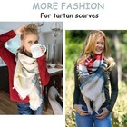 Plaid Blanket Scarf Oversized Long Tartan Checked Winter Warm Shawl Women