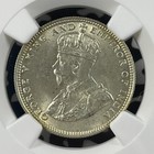 1935 Straits Settlements 20 Cents Ngc Ms64 Lot g3277 Silver  Flat-top  3 