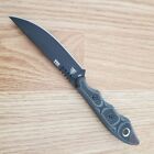 Beretta Fixed Knife 3 5  Black Coated 1095hc Steel Full Tang Blade G10 Handle