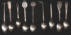  22  Antique Sterling Silver Spoons W  Golf Motif British Hallmarked Not Scrap