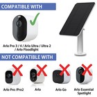 4x Magnetic Solar Panel Charger For Arlo Ultra ultra2 pro 3 pro 4 Camera Usa