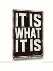 1pc Vintage-style Metal Tin Sign It Is What It Is - Rustic Black Iron Wall Art