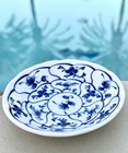 Pair Of Vintage Japanese Arita Blue   White Plum Blossom Dishes 4 75   