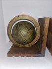Pair Of Large Vintage Old World Terrestrial Zodiac Globe Bookends 1960 70   s