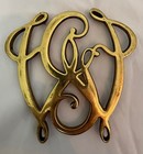 Virginia Metalcrafters George Washington Cypher Brass Trivet 10-13 Vintage
