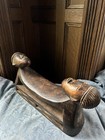 Antique vintage Carved Wood African Head Rest