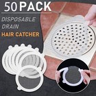 50pcs Set Disposable Shower Drain Hair Catcher Mesh Sticker Strainers For Shower