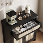 33   Tall Sideboard Storage Rattan Cabinet Shelves Drawer Organize Buffet Table