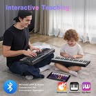 Magnetic Split 88key Portable Digital Piano Semi   weighted Led Key Usb   midi Pedal