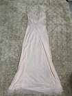 Rare Vintage 1950s Sheer Vanity Fair Pink Lace Full Dress