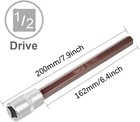 Utoolmart 1 2  Drive X 12mm Extra Long Hex Bit Socket  Metric  S2   Cr-v Steel