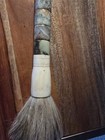 Vintage Chinese Calligraphy Brush Polished Stone   Bone Horse Hair 22 