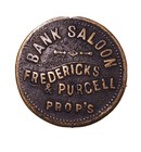 Grand Junction  Co Trade Token  Bank Saloon Fredericks   Purcell Gf 1 Drink