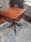 Vtg Pennsylvania House Duncan Phyfe Style 4 Side Solid Cherry Drop Leaf Table 