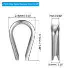 6mm 1 4  Wire Rope Thimble 10pcs Cable Thimbles 304 Stainless Steel For Boat