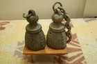 2  Vintage Victorian Cast Iron Tassel Garden Gate Weight Theater Curtain Weight