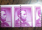 Lincoln 4c Scott  1058 Big  Misperf  Error Strip Of 2 Stamps Mint Never Hinged