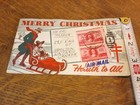 Vintage Christmas Air Mail Card Sleigh Illustration Us 3   Stamps