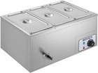 22 2qt 3-pan Electric Commercial Food Warmer  110v Stainless Steel Bain Marie