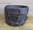 Rare Antique 2 Sided Wood Drum With Bentwood Bands