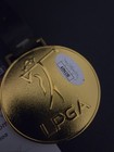 Lpga Womens Tour Atthaya Thitikul Signed Autographed Lpga Gold Metal Bag Tag  