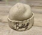 Belstaff Kids Wool Cashmere Beanie Hat Beige Size I Baby Toddler Knit Cap Luxury
