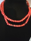 Antique Red Glass Trade Beads 26  Strand European C 1880-1920 Venetian  bohemian