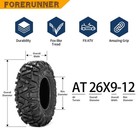 Set 2 26x9-12 Atv Utv Tires 6ply 26x9x12 All Terrain 26 9 12 Tubeless Mud Tires