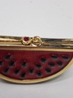 Vintage Estee Lauder Red Enamel Gold Watermelon Solid Perfume Compact 