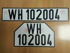 Wwii Ww2 German Army Wehrmacht Metal License Plate Replica Custom Car Truck Set