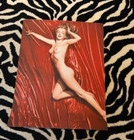 Marilyn Monroe Rare Tom Kelly Red Velvet 16  X 20  Outtake Vintage Photograph  5