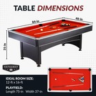 Maverick 7-foot Pool And Table Tennis Multi Game With Red Felt And Blue Table
