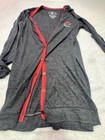 Arkansas Razorback Duster Women Size L Long Colosseum Gray Football Team Attire