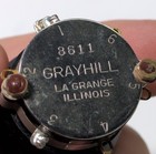 Vintage Grayhill 6 Position Rotary Switch Made In Usa 44my26 La Grange Il 