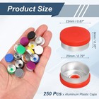 250 Pcs 20mm Aluminum Plastic Vial Top Caps Red