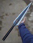 Custom Handmade Carbon Steel Tactical Spear Viking Inspired Outdoor Collectible 