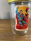 Superman Peanut Butter Creamy Glass Jar Vintage 1981 Dc Comics W  Lid  read 