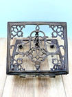Brass Cook Book Bible Stand Ornate Adjustable Vintage